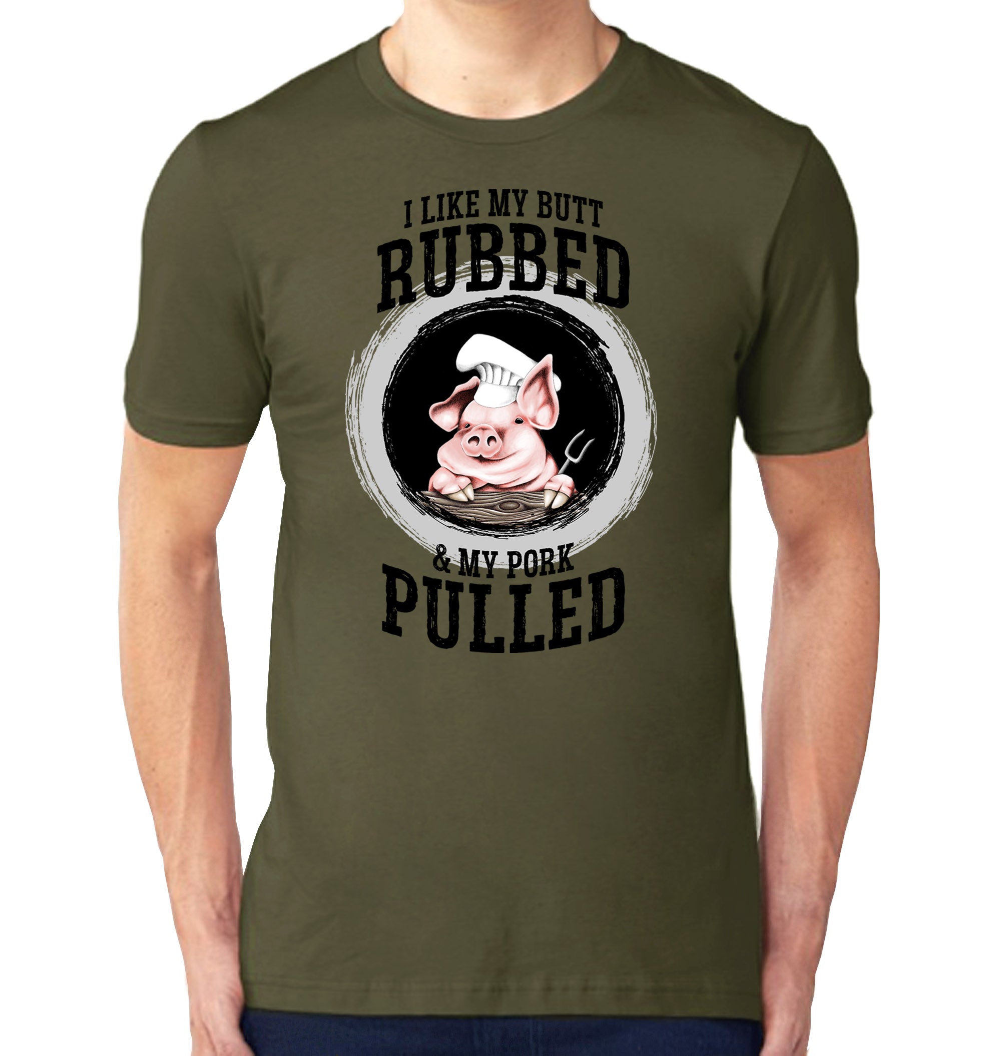 Unisex cotton tee for barbecue fans with humorous text