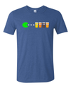 Hop Man Beer Gobbler Design on Blue T-Shirt