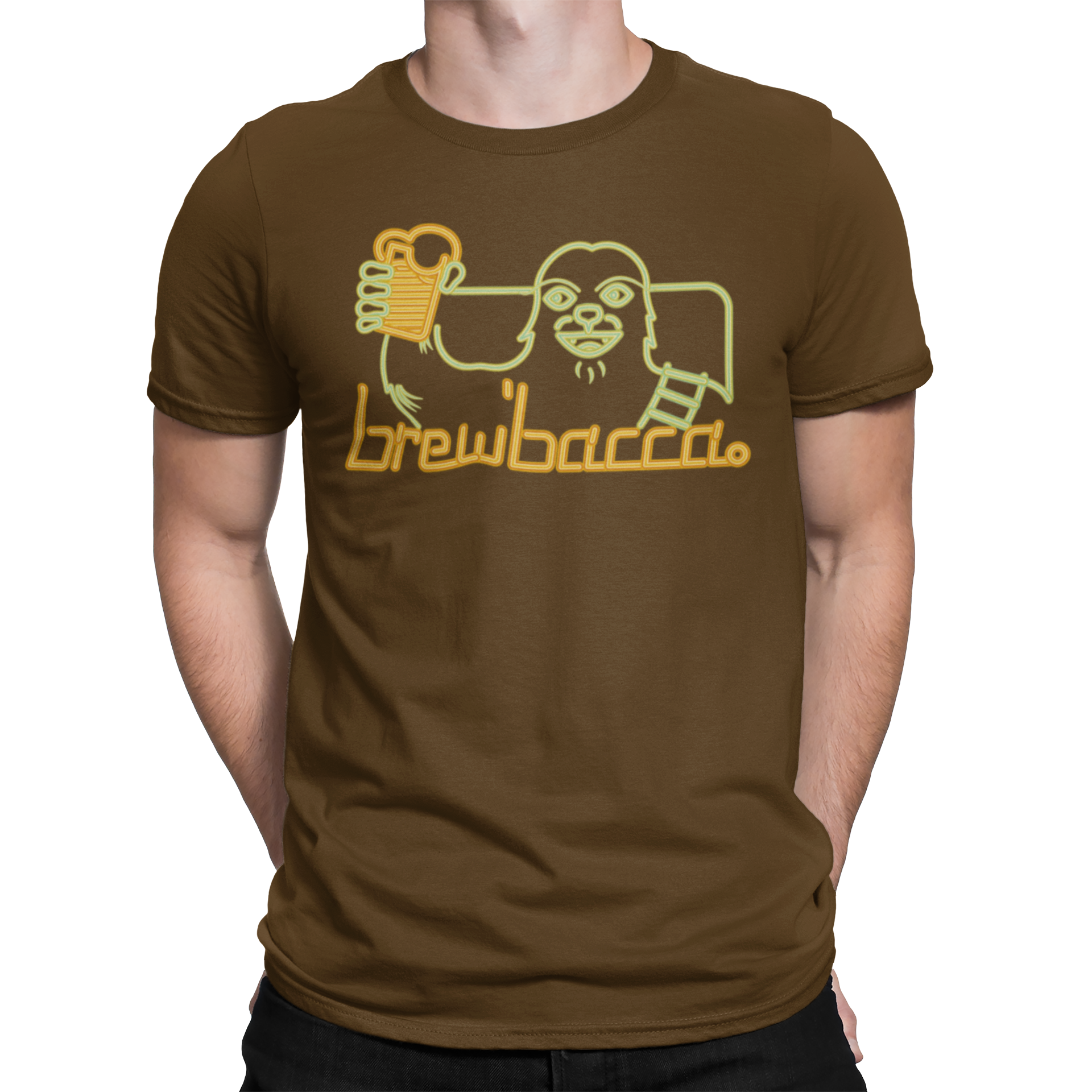 Brewbacca Beer Wars Brown T-Shirt
