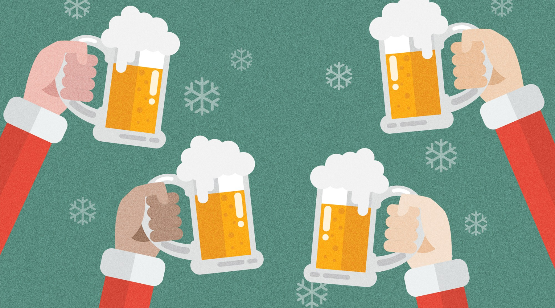 Christmas Beer Mugs Raised