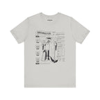Ring-spun cotton tee displaying RPG character sheet layout for beer lovers