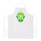 Stained Glass Hop Cone Brewing Apron in White