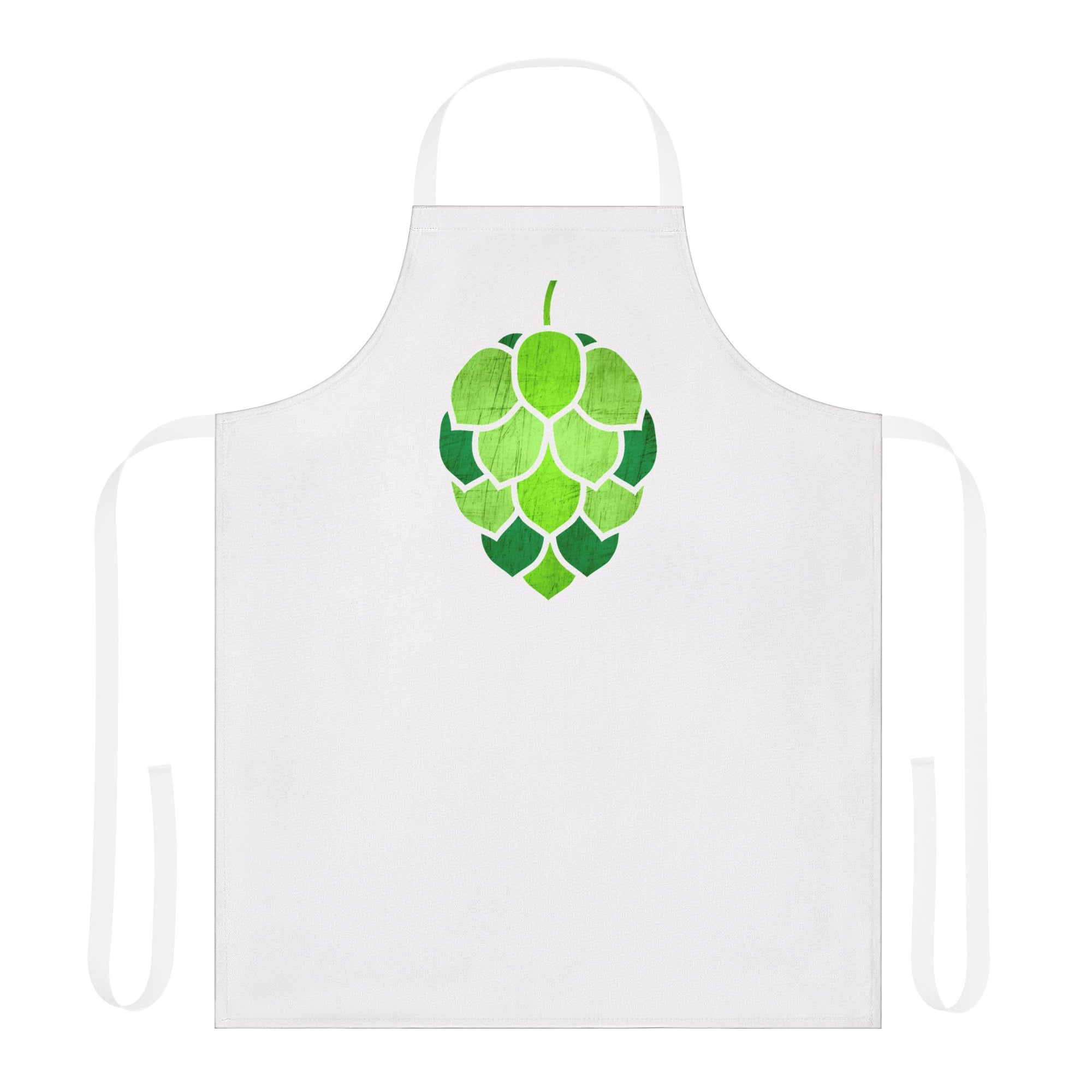 Stained Glass Hop Cone Brewing Apron in White