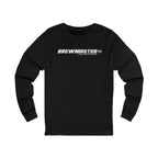Brewmaster A Real American Hero long-sleeve T-shirt in black with bold white text”