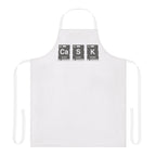 White apron with Cask Periodic Table design using Ca S K in keg shapes