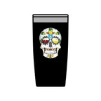 Black Brewer’s Sugar Skull Travel Mug with a colorful calavera motif for homebrewers