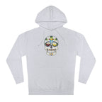 Cotton/poly blend hoodie showcasing an intricate sugar skull motif for beer lovers