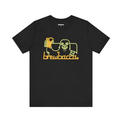 Front view of the Brewbacca Beer Wars print, highlighting glowing text