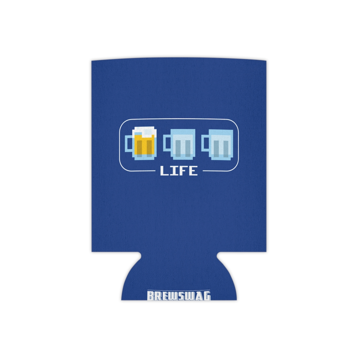 Fun, low ‘beer health’ design on BrewSwag’s Beer Life Bar can insulator