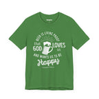 Playful beer mug illustration accompanying the famous quote on a cozy T-shirt