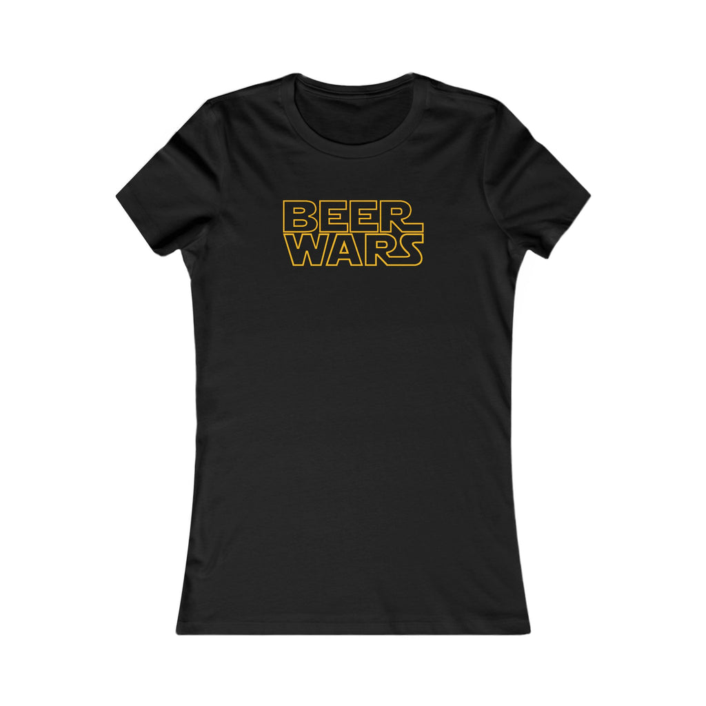 Soft, ring-spun cotton women’s shirt featuring a galaxy-inspired beer parody