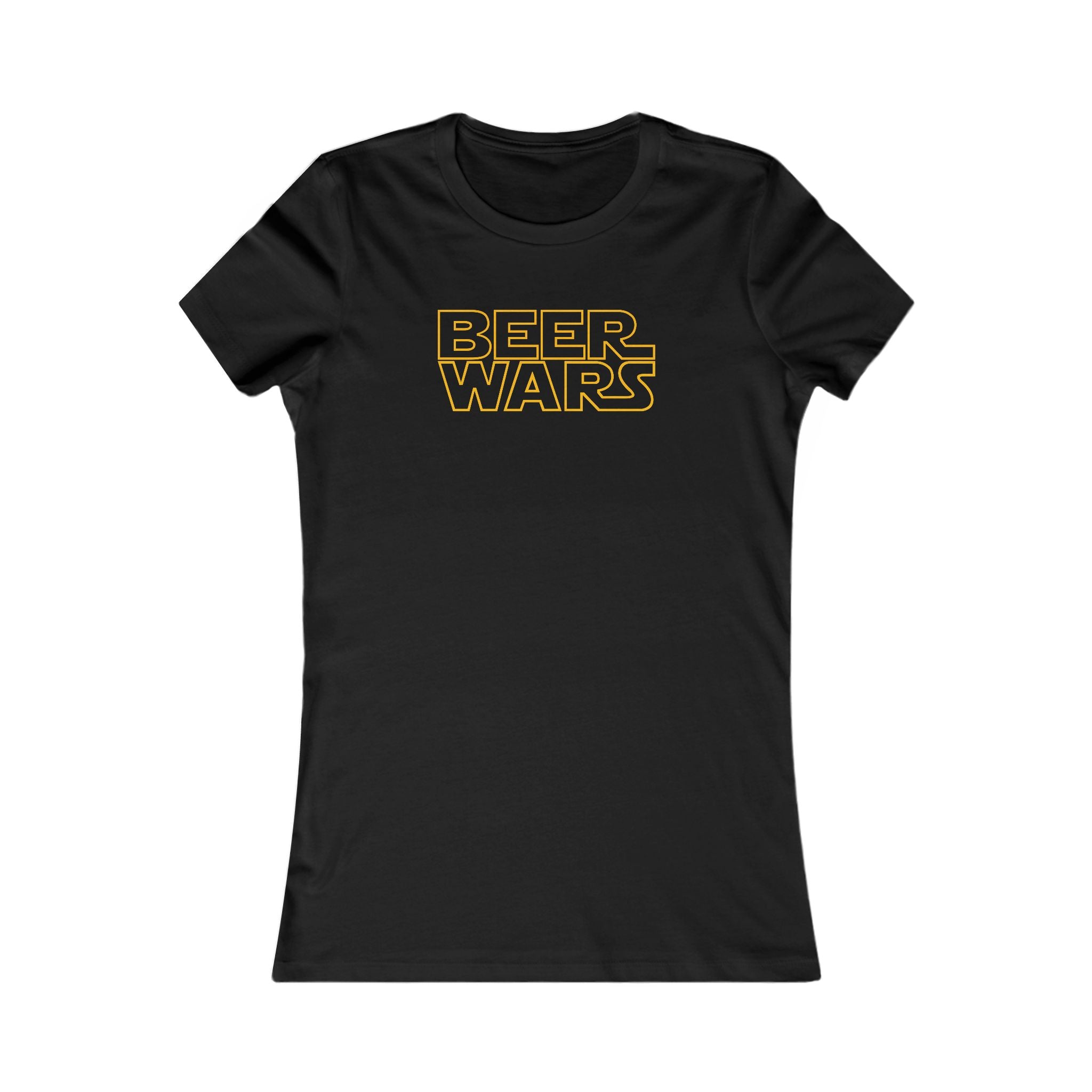 Soft, ring-spun cotton women’s shirt featuring a galaxy-inspired beer parody