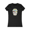 Women’s T-shirt featuring a vibrant Brewer’s Sugar Skull design for craft beer fans
