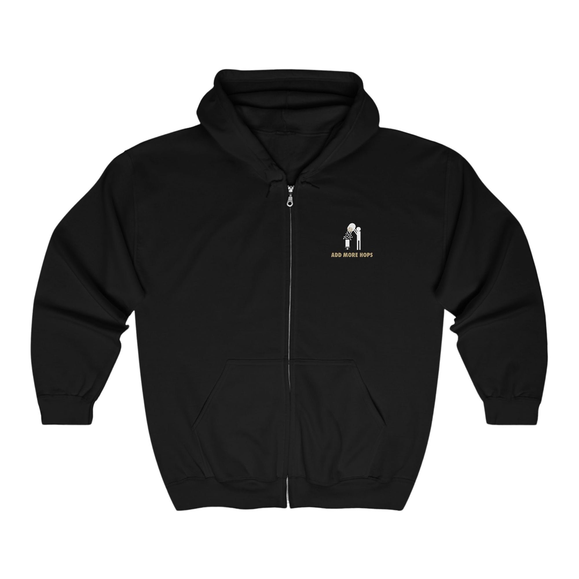Comfortable and stylish zip-up hoodie for homebrewers and beer lovers.
