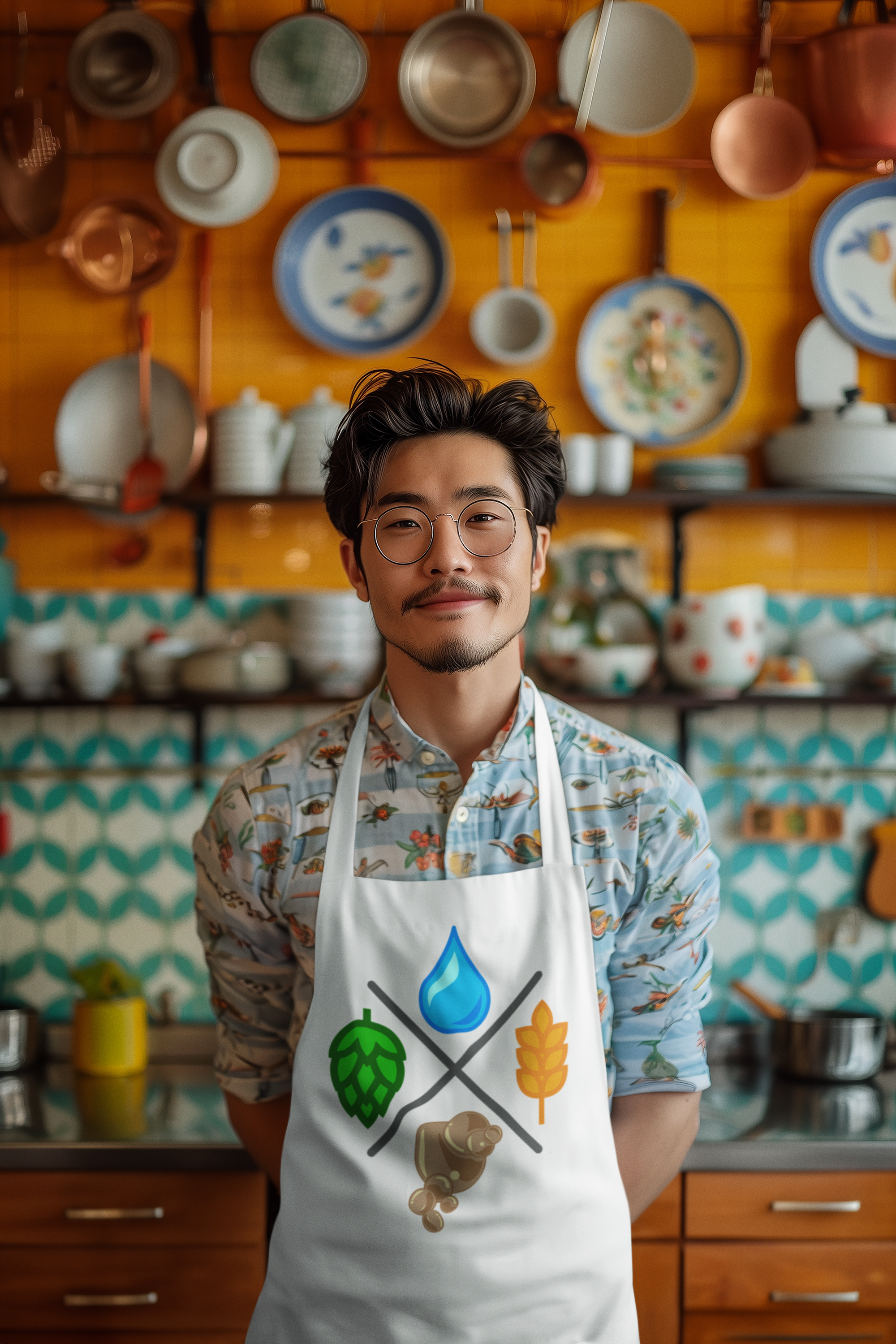 Brewing Elements Apron in White