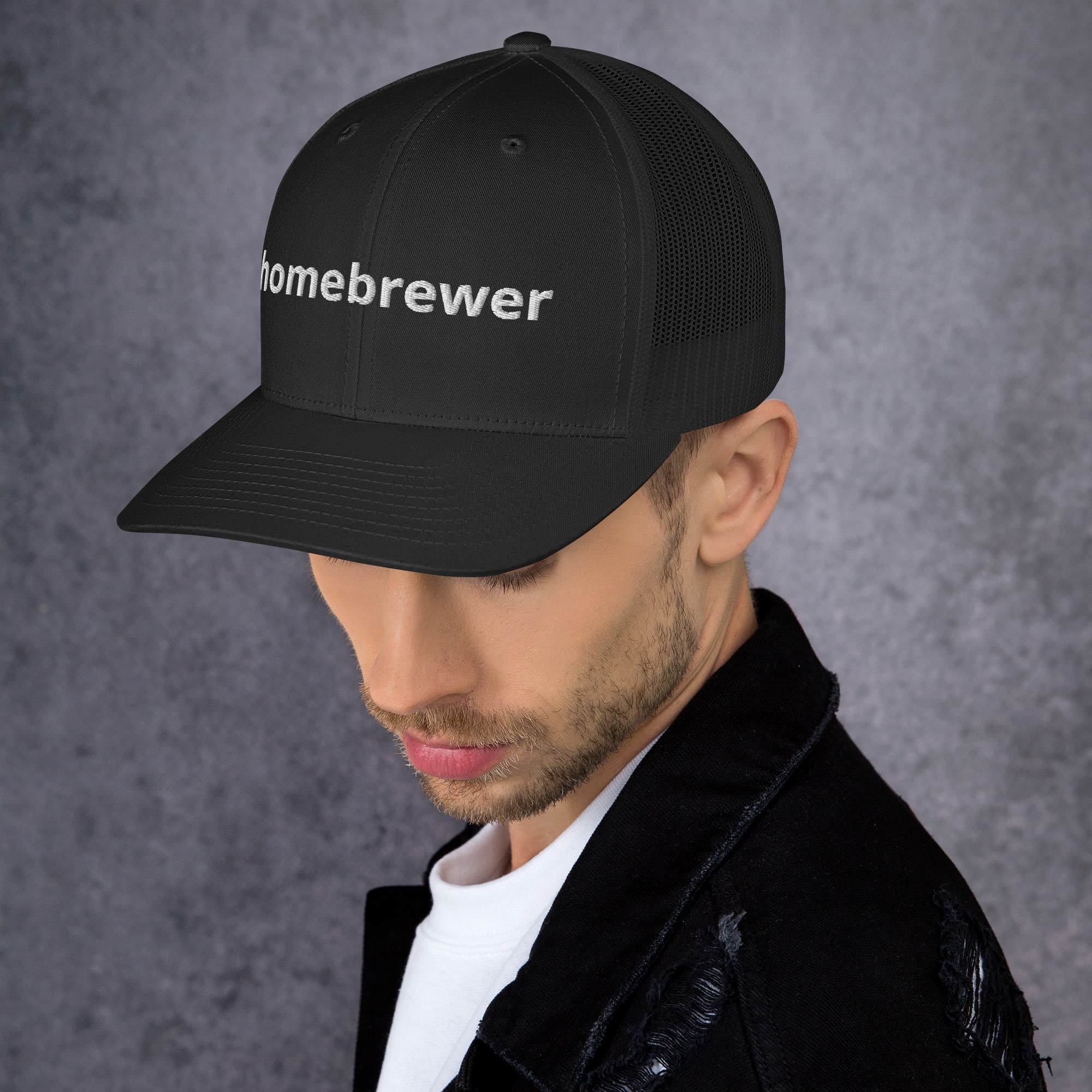 Unisex trucker hat for homebrewers with classic embroidery