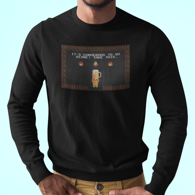 It's Dangerous To Go Alone, Take This Beer Longsleeve T-Shirt