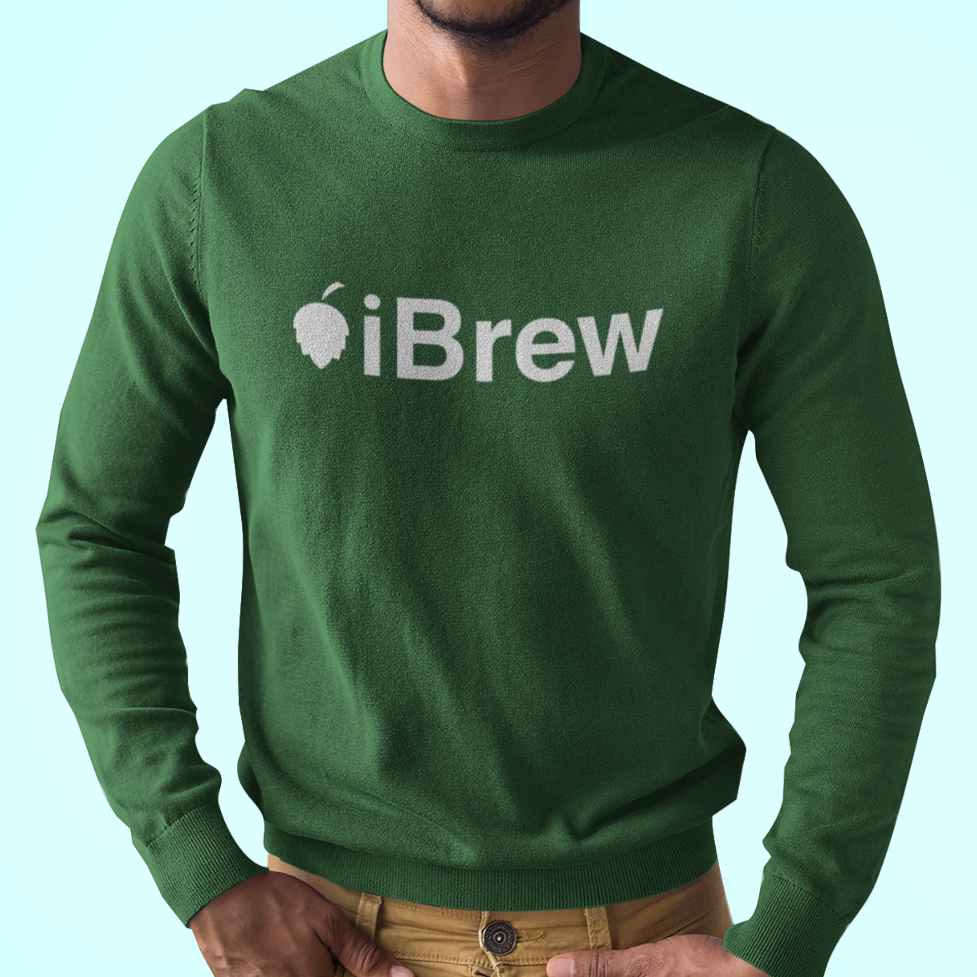 Long-sleeve craft beer t-shirt featuring minimalist logo