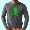 Green Hops and Crossbones Craft Beer Longsleeve T-Shirt