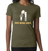 Add More Hops Women’s T-Shirt with brewing-themed front graphic.