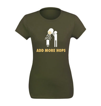 Add More Hops Homebrewing T-Shirt Women's flat
