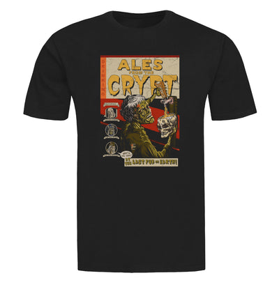 Ales from the Crypt Beer Black T-Shirt Flat Image