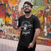 Black Beer is Living Proof T-Shirt on Model with Coffee
