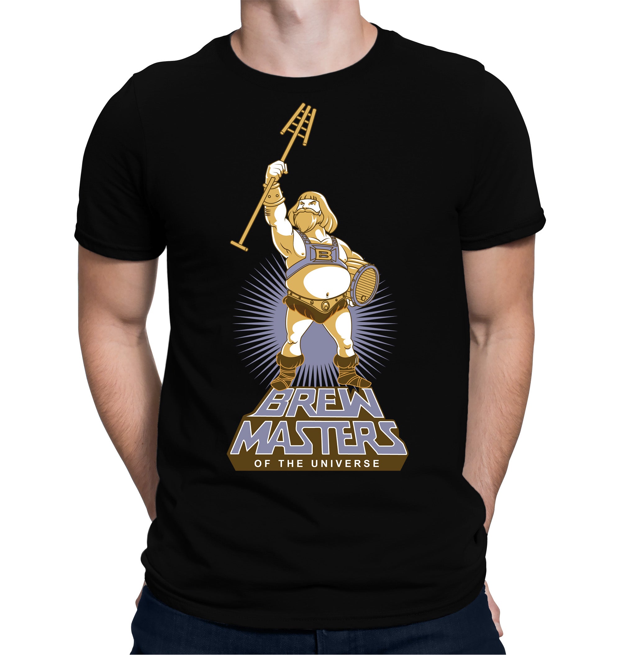 Brewmasters of the Universe Homebrewing T-Shirt on Black 