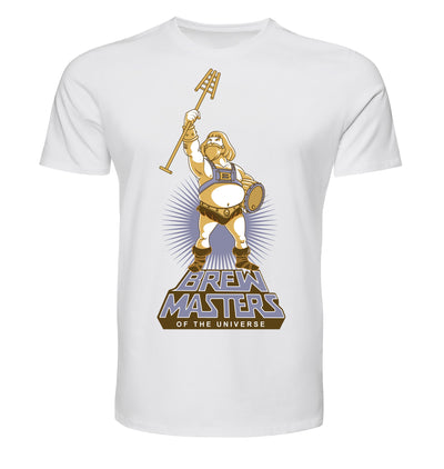 White Brewmasters of the Universe Beer T-Shirt Flat