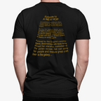 Back view of Beer Wars T-shirt featuring Episode IV A New Hop storyline