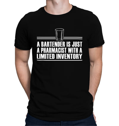 Bartender is Just a Pharmacist T-Shirt on Model