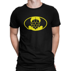 Close-up of the BatHop Symbol Beer Brewing T-Shirt showing its detailed design and crisp printing.