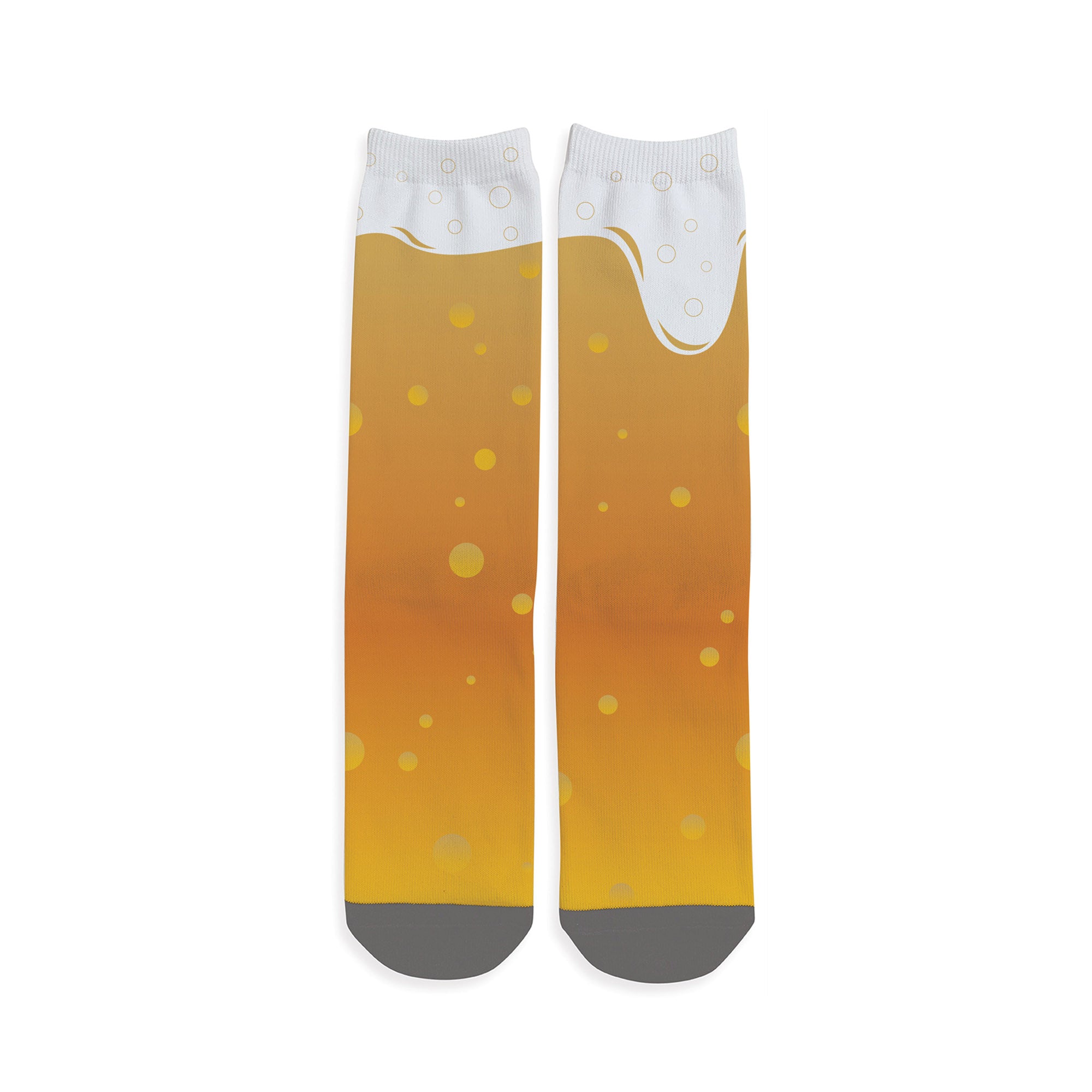 Craft Beer Socks shaped like a glass of beer with frothy head