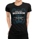 Funny bourbon shirt with white and blue vintage design
