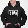 BrewSwag Brew World Order Beer Pullover Hoodie in black with bold white bWO logo