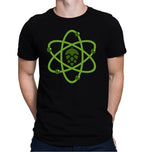 Brewing Science Homebrewing T-shirt with an atom and hop cone design