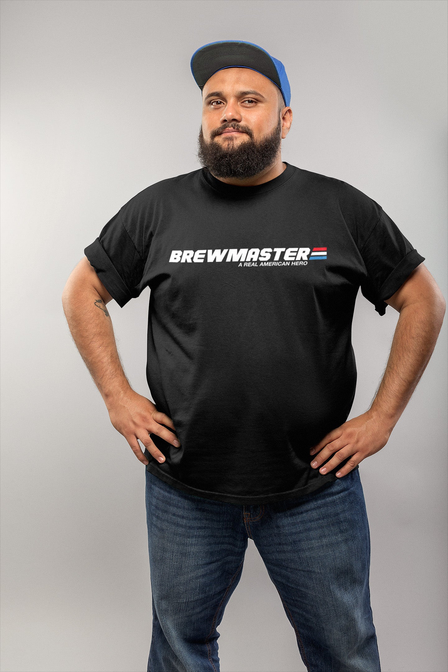 Black craft beer shirt featuring nostalgic military-style typography