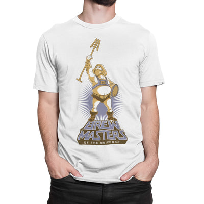 White Brewmasters of the Universe Homebrewing T-Shirt Model Shot
