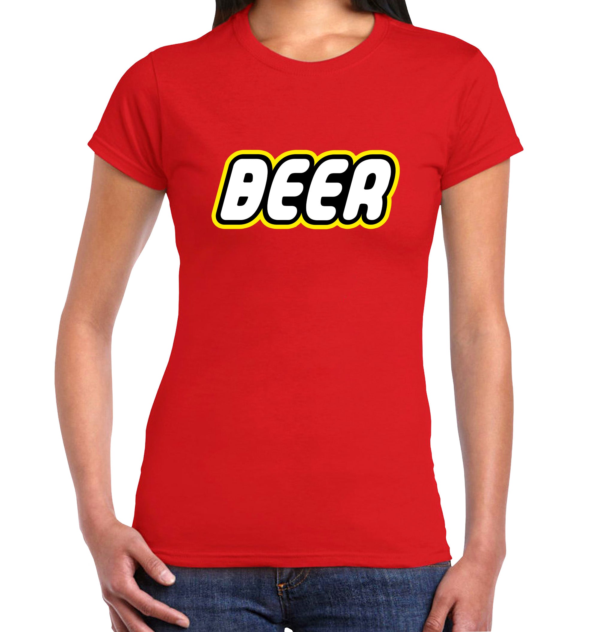 Close-up of the playful building blocks graphic showcasing bold colors and a beer-themed design.