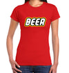 Close-up of the playful building blocks graphic showcasing bold colors and a beer-themed design.