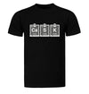 Black beer T-shirt with Cask Periodic Table parody design