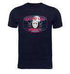 Unisex T-shirt with fictional horror brewery and creepy red print