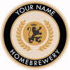 Your Name Here English Lion Beer Coaster