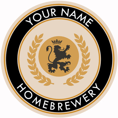 Your Name Here English Lion Beer Coaster