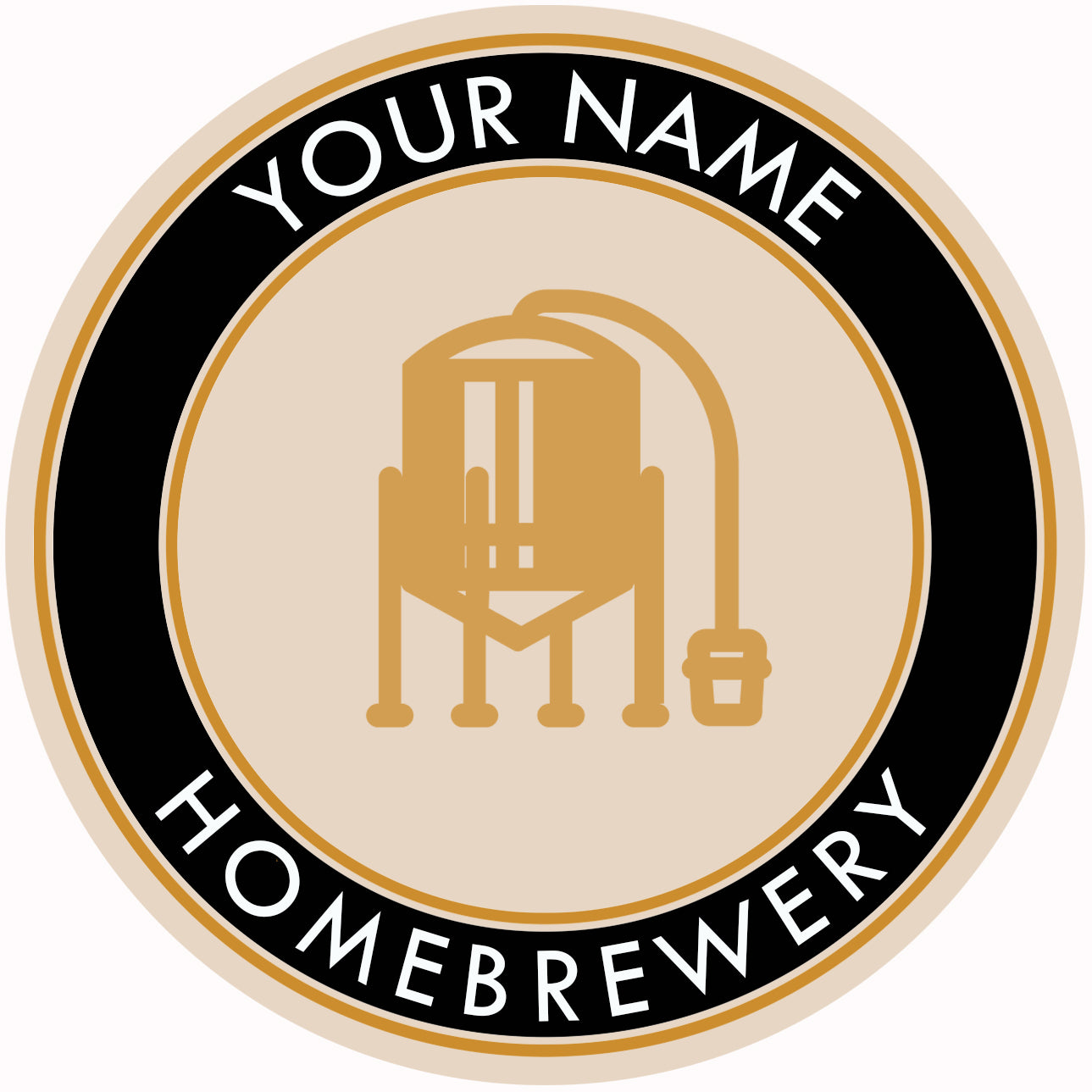 Your Name Here Conical Fermentor Beer Coaster