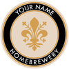 Your Name Here Fleur de lis Beer Coaster