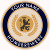 Your Name Here English Lion Beer Coaster