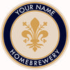 Your Name Here Fleur de lis Beer Coaster