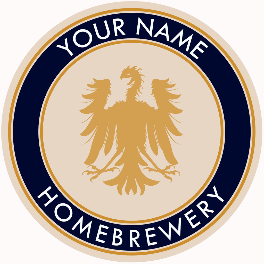 Navy-band beer coaster featuring German eagle emblem and placeholder name