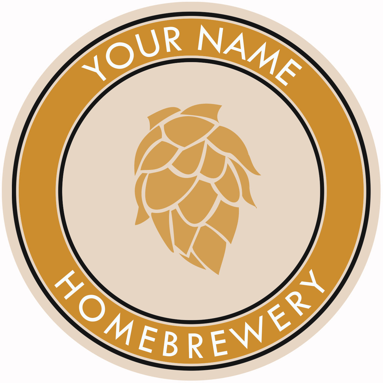 Your Name Here Hop Cone Beer Coaster